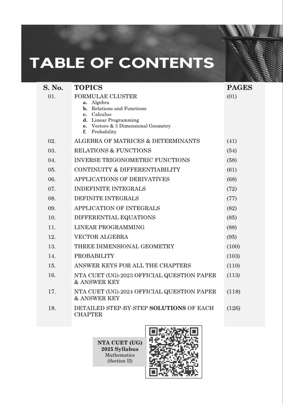 NTA CUET (UG) QUESTION BANK MATHEMATICS