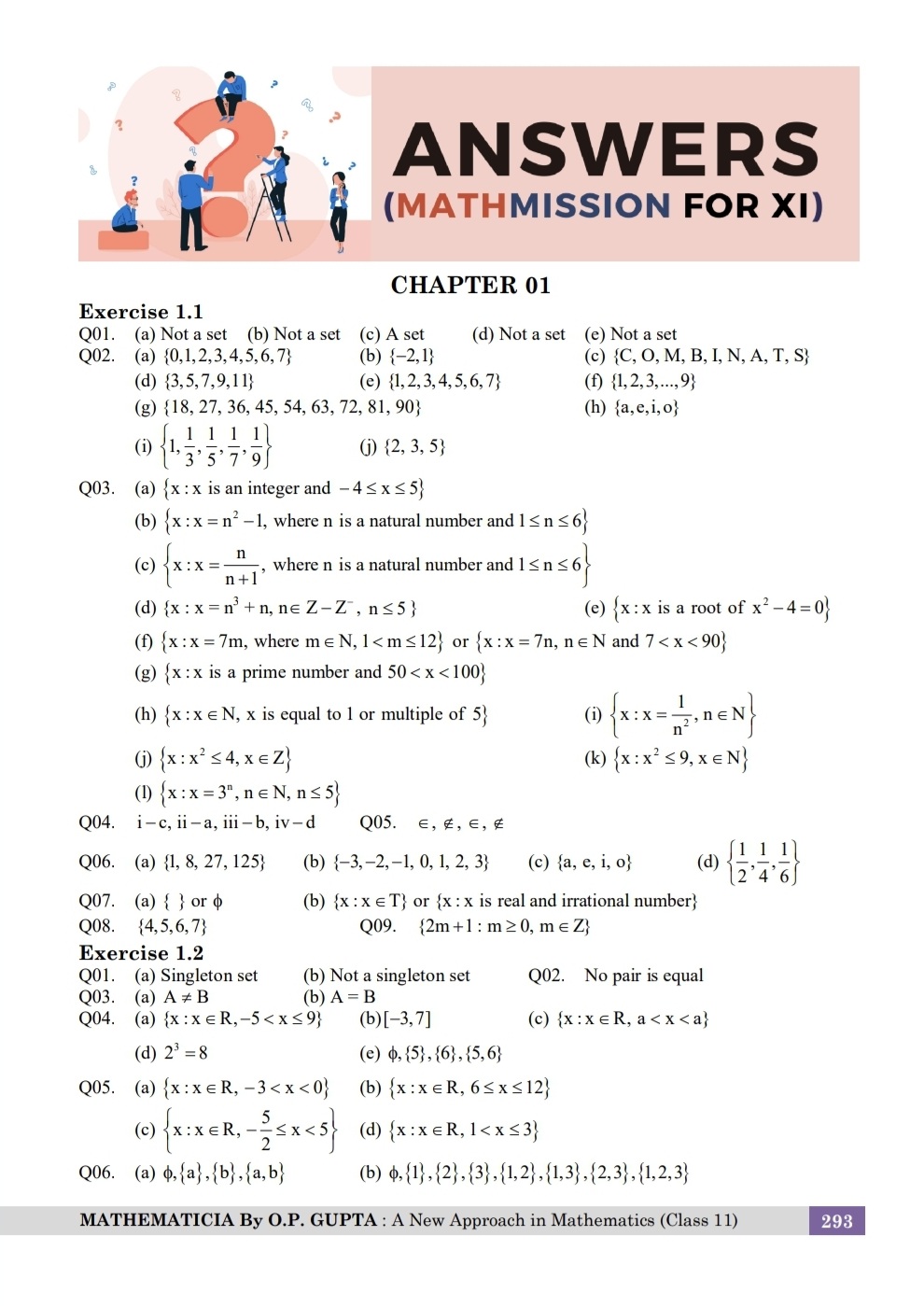 MATHMISSION FOR XI By O.P. GUPTA